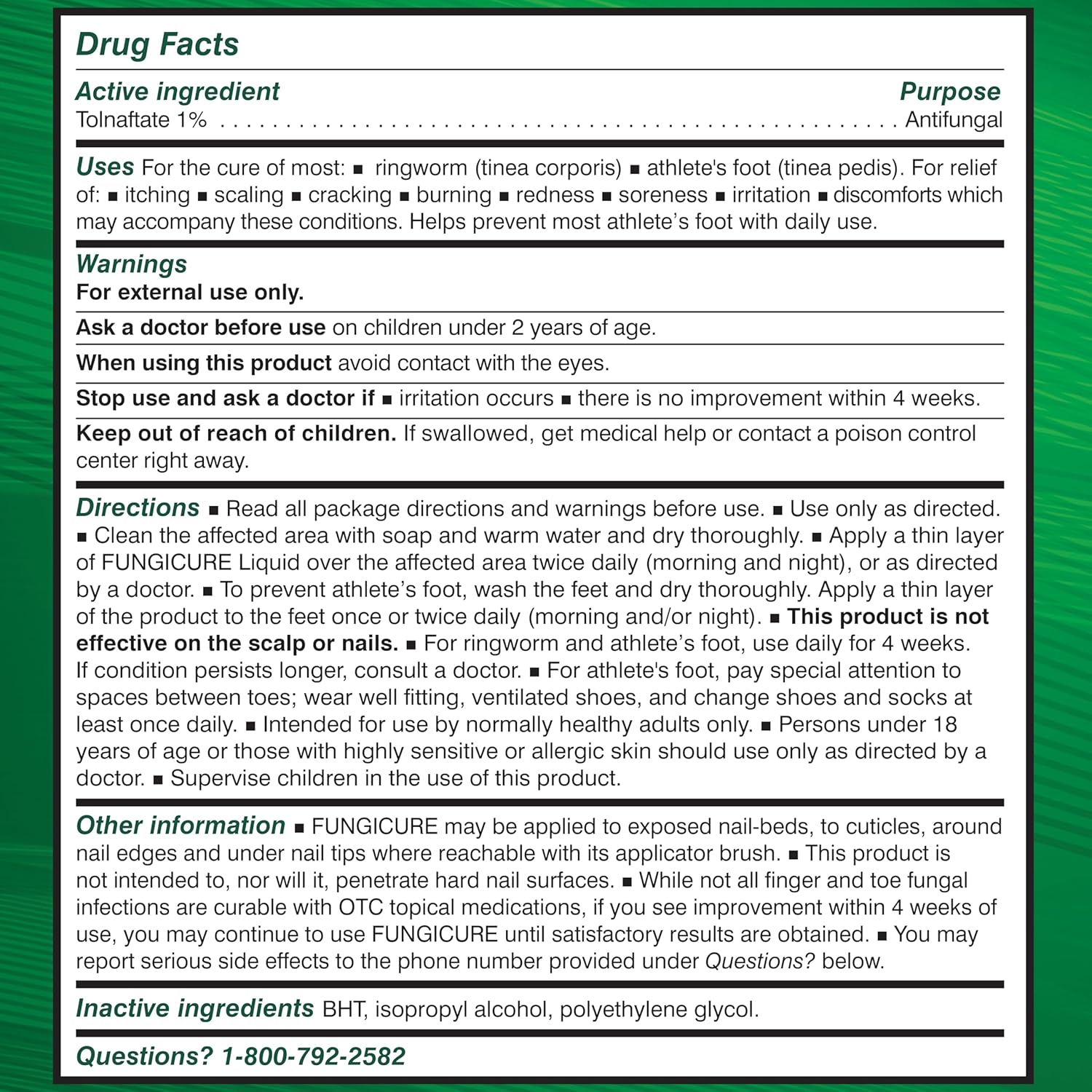 Fungicure Anti-Fungal Liquid - Kills 6 Types Of Fungus - Clinically Proven - 1 Fl Oz