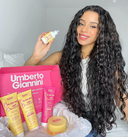 Umberto Giannini Banana Butter Nourishing Superfood Conditioner, Vegan & Cruelty Free Moisturising Formula For Dry, Textured Or Frizzy Hair, 250 Ml