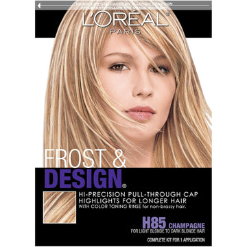 L'Oreal Paris Frost And Design Cap Hair Highlights For Long Hair, H85 Champagne, 1 Kit