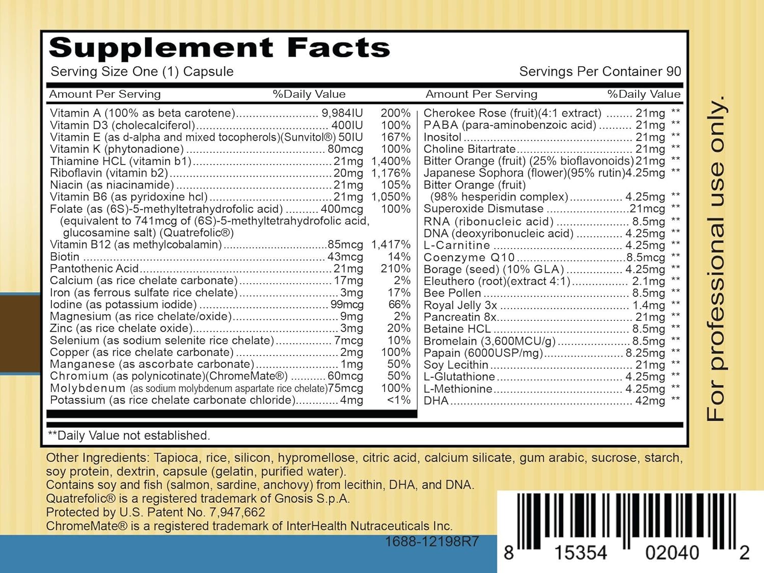 Priority One Vitamins - Complete One Daily - 90 Capsules - Multi Vitamin Mineral Complete Complex : Health & Household