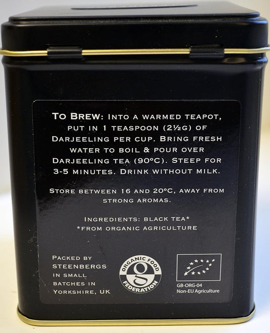 Organic 1St Flush Darjeeling Loose Leaf Tea - Happy Valley Estate - 125G, Tin