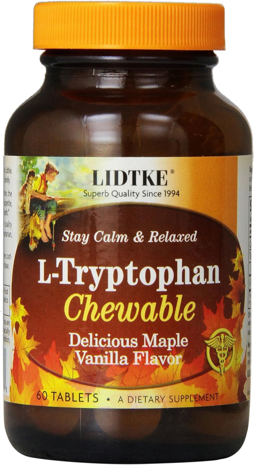 Lidtke Technologies L-Tryptophan Chewable Tablets, 60 Count