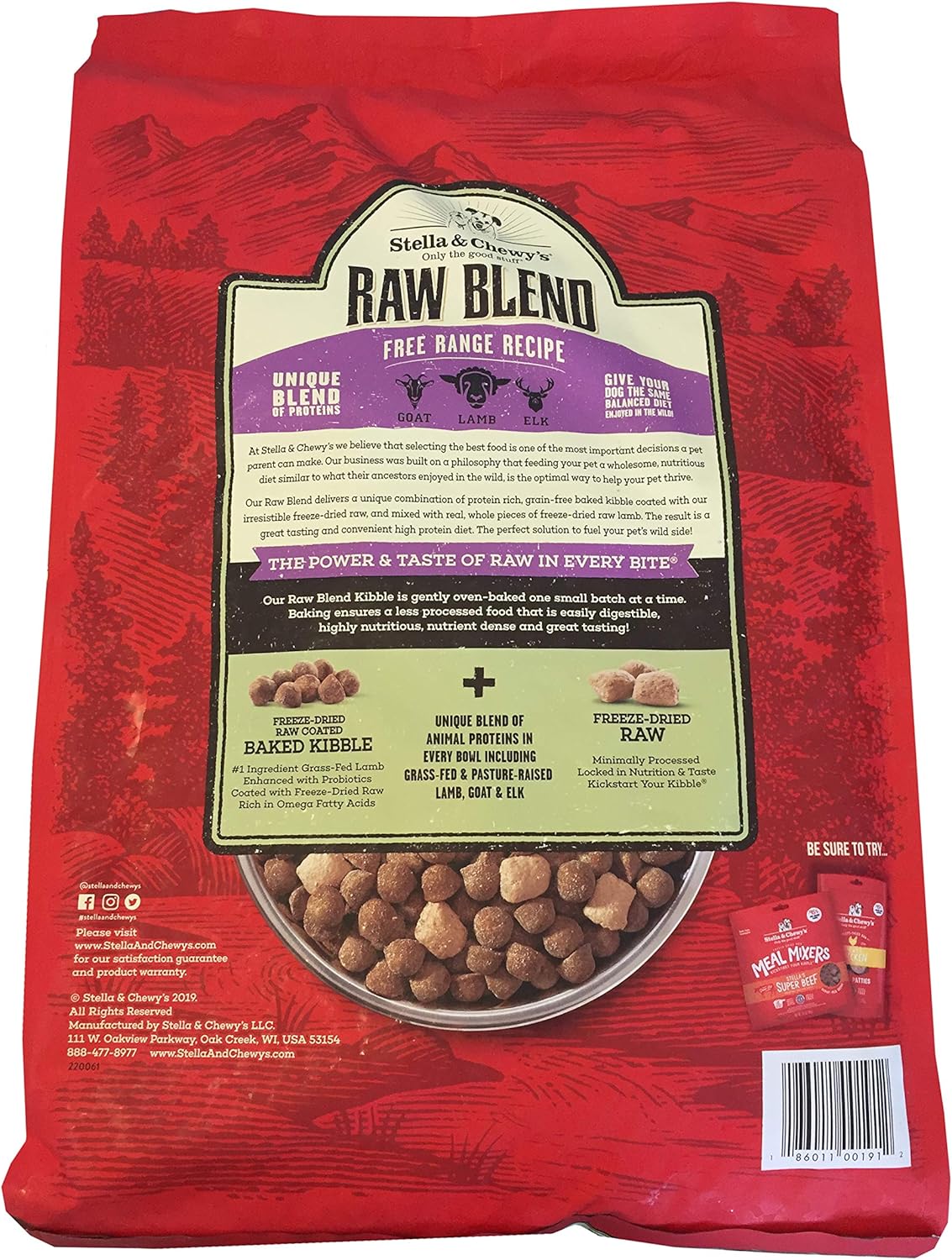 Stella & Chewy'S, Raw Blend Free Range Recipe Dry Dog Food, 22 Pound