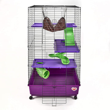 Kaytee My First Home Deluxe Multi-Level Habitat With Casters For Pet Ferrets 24" X 24" X 41.5"
