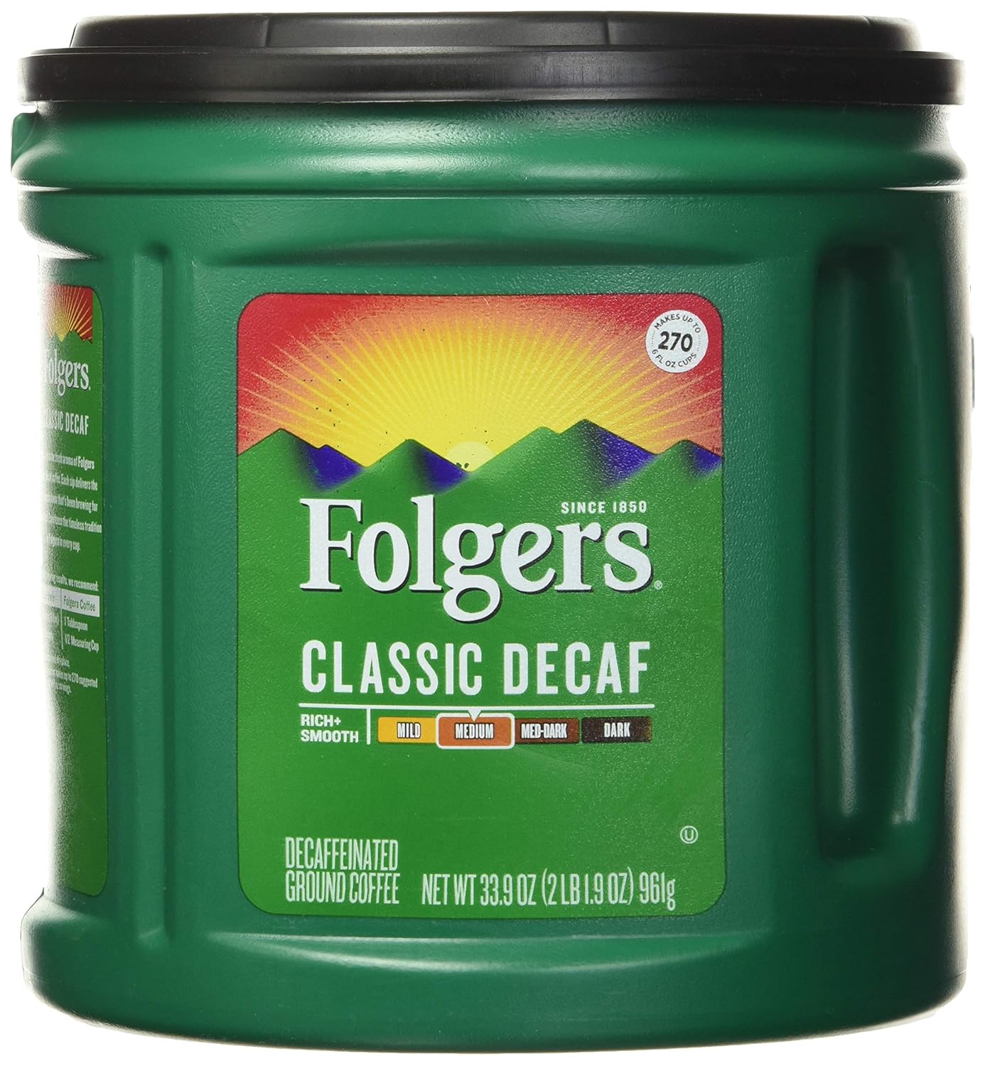 Folgers Classic Decaf Medium Roast - Makes 270 cups