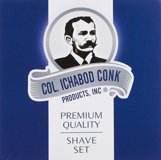 Colonel Conk Model 232 Santa Fe Shave Cup, Mixed Badger Brush, Chrome Razor And Soap