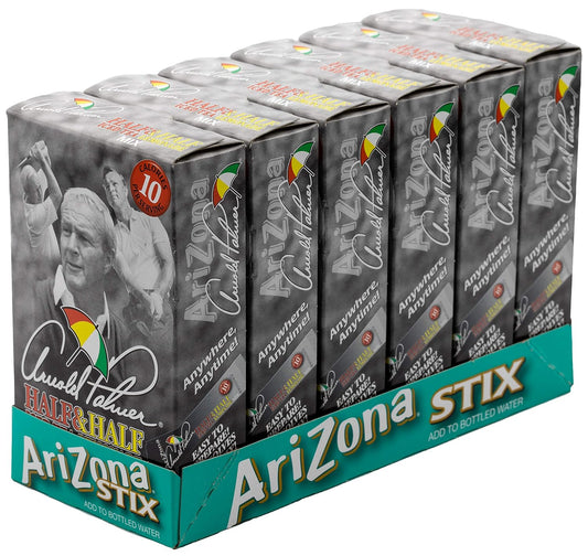 Arizona Arnold Palmer Half Lemonade Half Iced Tea Stix, 10 Count Per Box (Pack Of 6), Low Calorie Single Serving Drink Powder Packets, Just Add Water For A Deliciously Refreshing Iced Tea Beverage