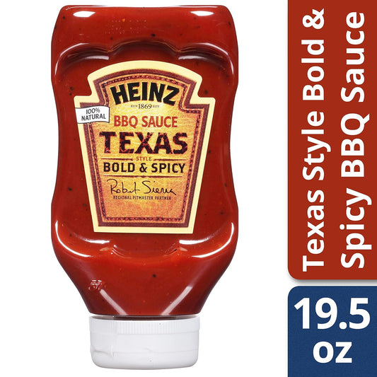 Heinz Texas Style Bold & Spicy Bbq Sauce (19.5 Oz Bottles, Pack Of 6)