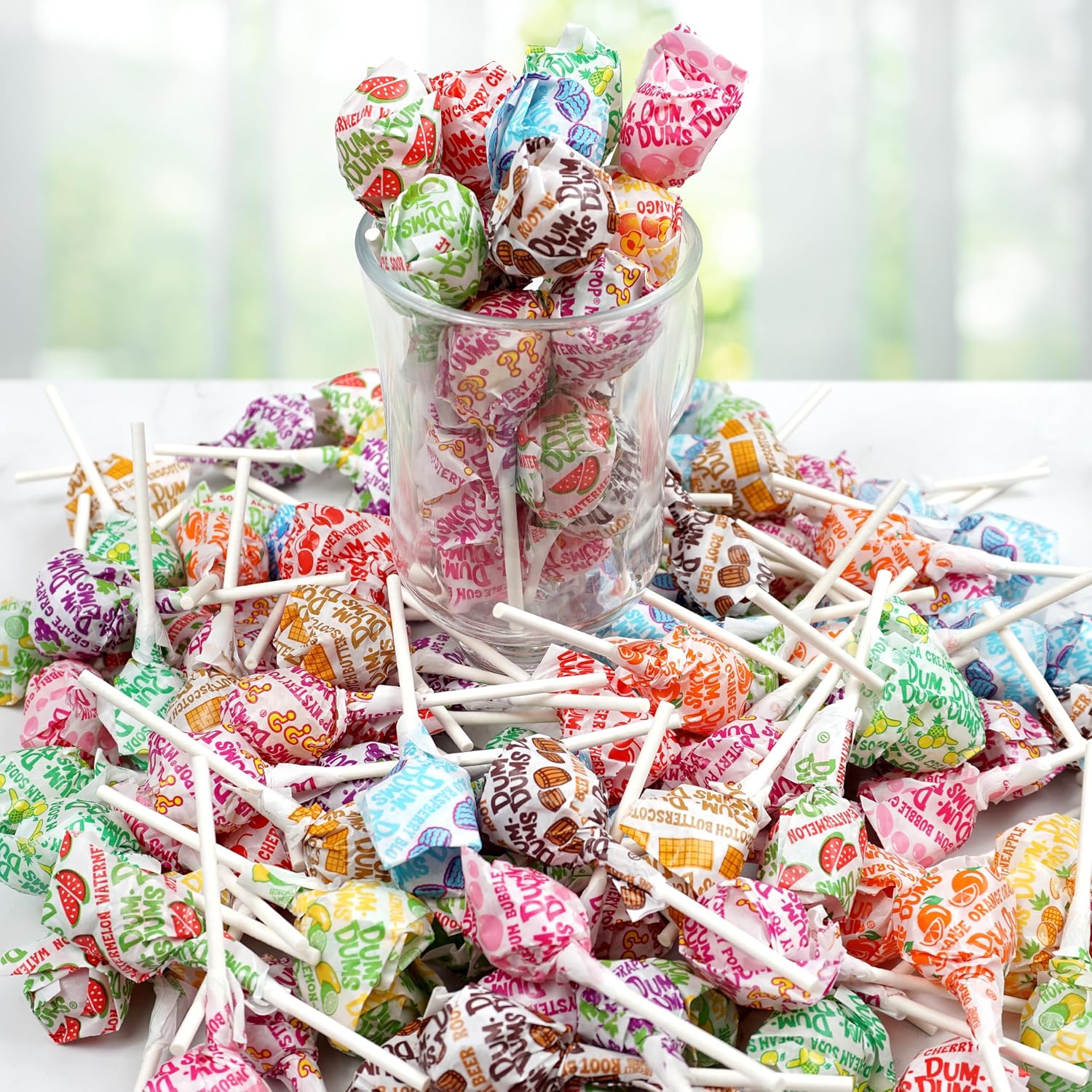 Dum Dums Original Mix Lollipops, 1 Lb Bag (60 Pieces Approx.), Gluten Free Hard Candy, Assorted Flavors, Individually Wrapped Lollipops, The Hampton Popcorn & Candy Company : Grocery & Gourmet Food