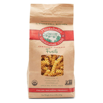 Montebello Organic Fusilli, 1 lb (4-Pack)