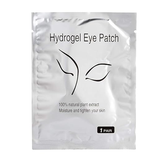 Under Eye Pads, Under Eye Pads Lint Free DIY False Eyelash Lash Extension Makeup Eye Gel Patches Hydrogel Eye Patches for Extensions Disposable Eyelash Gel Pad(20PCS)