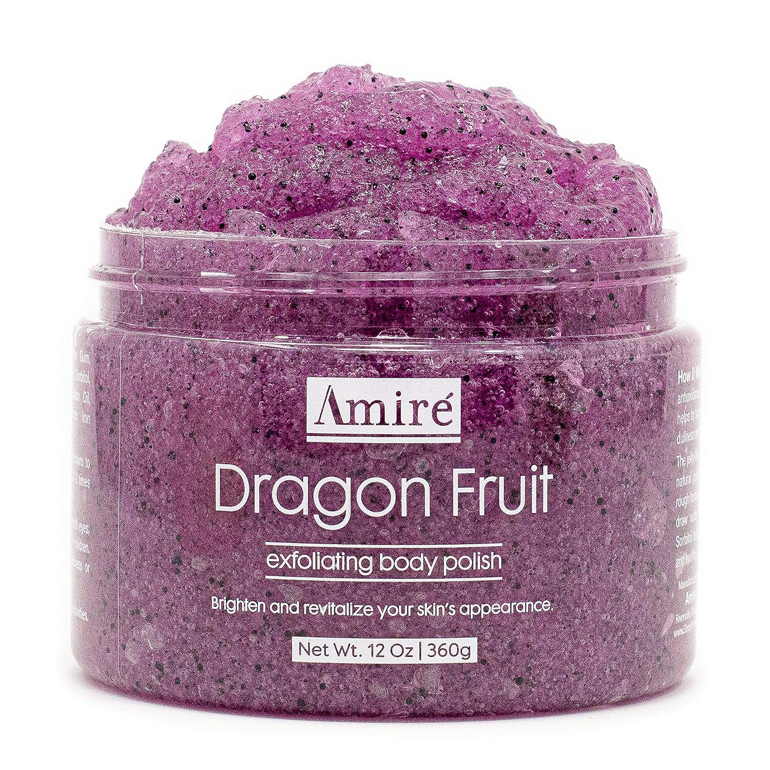 Dragon Fruit Jelly Exfoliating Body Scrub Polish, Exfoliate Dry, Dehydrated, And Dead Skin, Improve Body Skin Texture And Brighten Appearance, Pitaya Scrubs, 12Oz