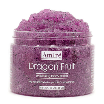 Dragon Fruit Jelly Exfoliating Body Scrub Polish, Exfoliate Dry, Dehydrated, And Dead Skin, Improve Body Skin Texture And Brighten Appearance, Pitaya Scrubs, 12Oz