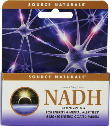 Source Naturals Nadh, Coenzyme B-3, For Energy And Mental Alertness*, 5 Mg - 30 Enteric Coated Tablets