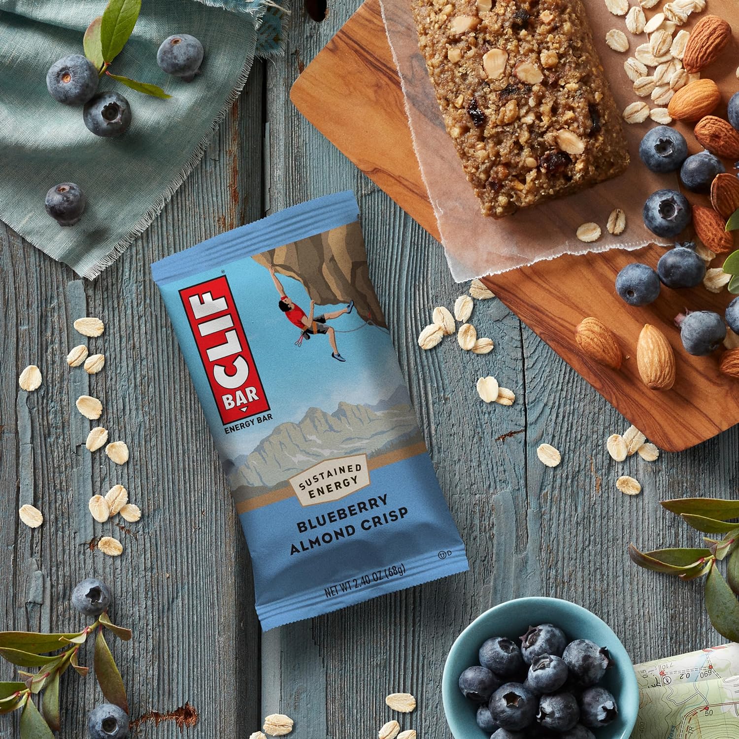 Clif Bar - Blueberry Almond Crisp - Made with Organic Oats - 11g Protein - Non-GMO - Plant Based - Energy Bars - 2.4 oz. (10 Pack) : Health & Household