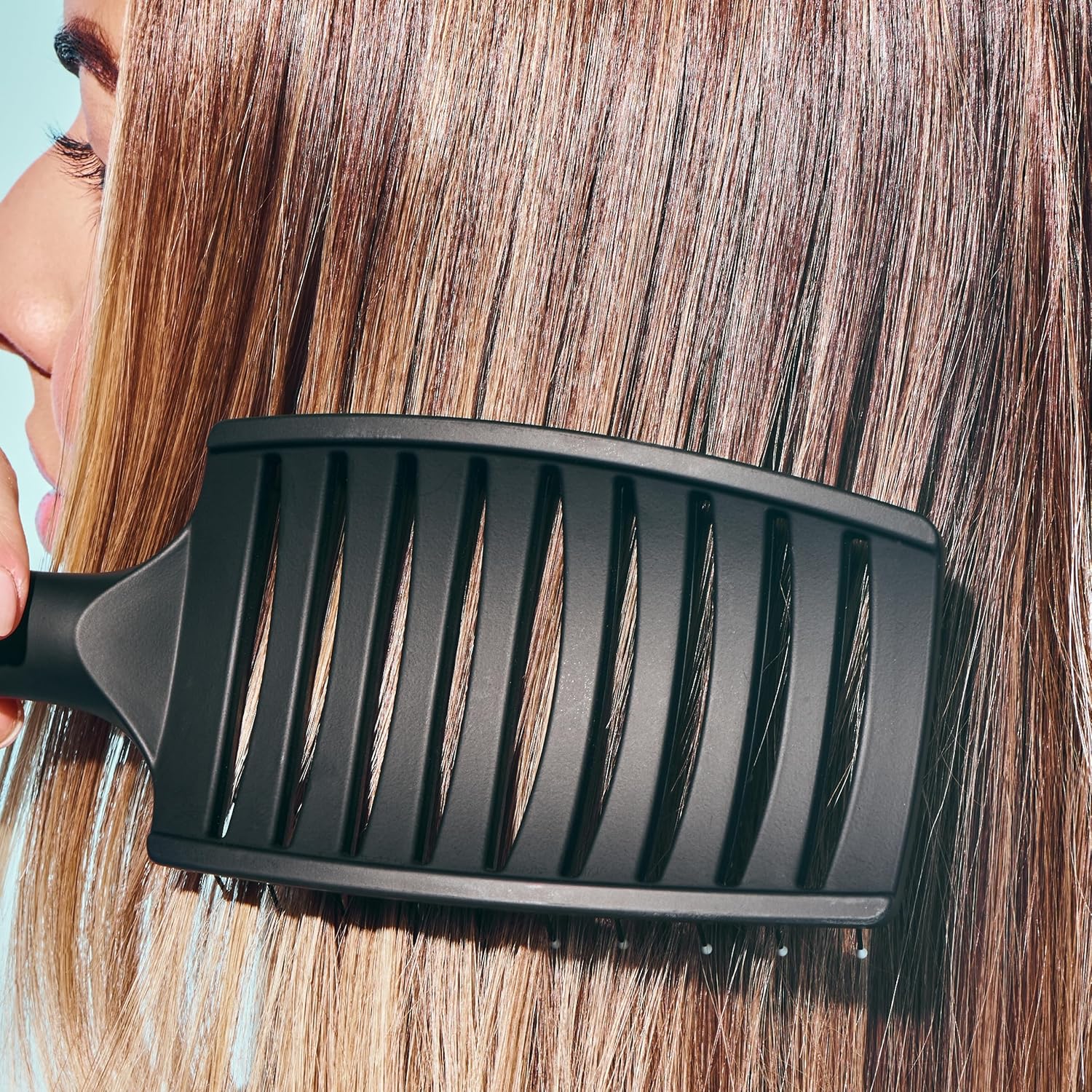 Gimme Beauty Vented Detangling Brush - Quick-Dry, Heat-Resistant Wet Brush For Thick Or Thin Locks - Supports Healthy Hair - Flexible Curved Design For Fine Locks - Thick Hair : Beauty & Personal Care