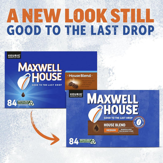 Maxwell House House Blend Medium Roast K-Cup Coffee Pods (84 Pods)