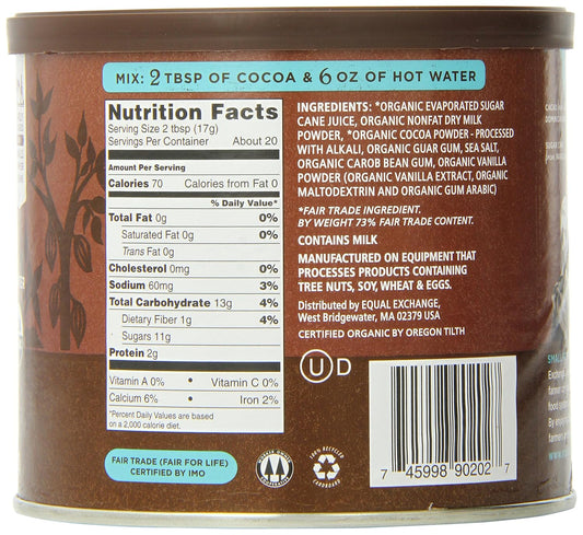 Equal Exchange Organic Dark Hot Chocolate, 12 Ounce