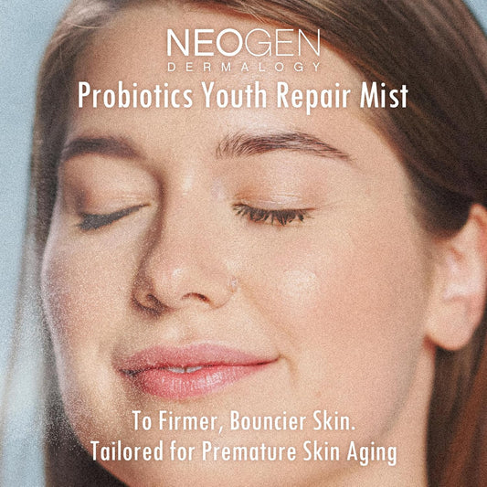 K-Beauty Neogen Dermalogy Probiotics Youth Repair Mist | Gentle Hydrating Face Mist W/Superprobiotics Collagen, Niacinamide & Ceramides 4.05 Fl Oz