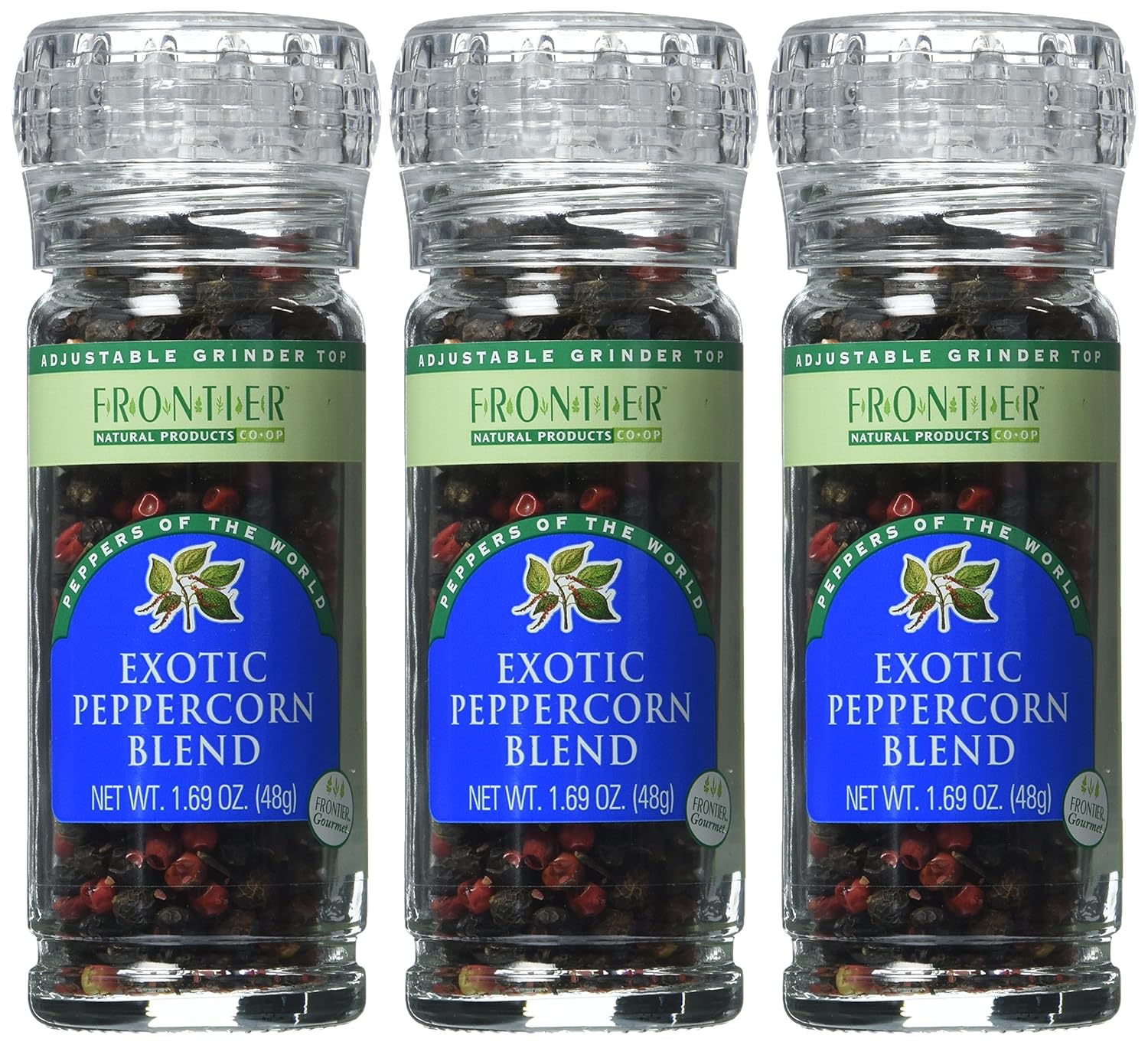 Frontier Natural Products Peppercorn Blend, Exotic, 1.69-Ounce (Pack Of 3)