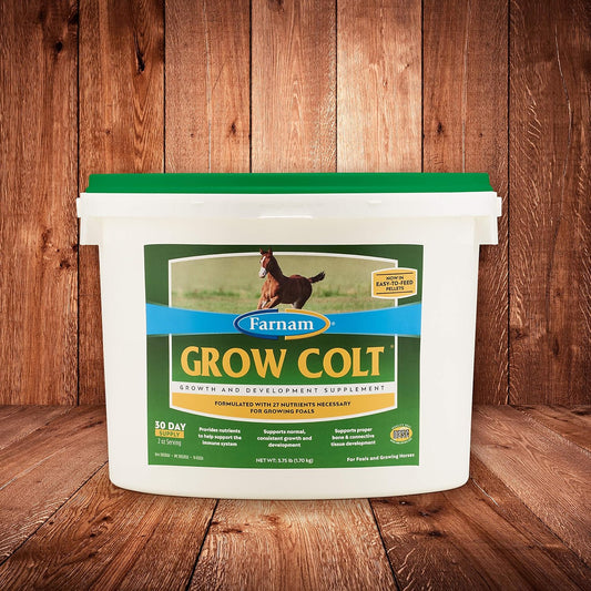 Farnam Grow Colt Supplement For Growth & Development, Supports Normal, Consistent Growth In First Years Of Foal'S Life, 7.5 Lbs., 60 Day Supply