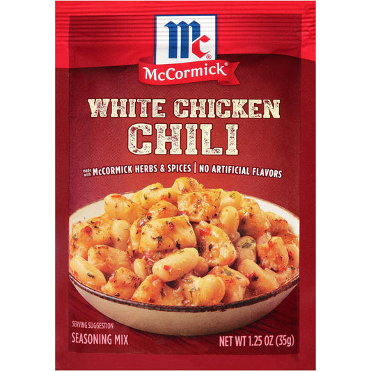 McCormick White Chicken Chili Seasoning Mix, 1.25 oz (Pack of 12)