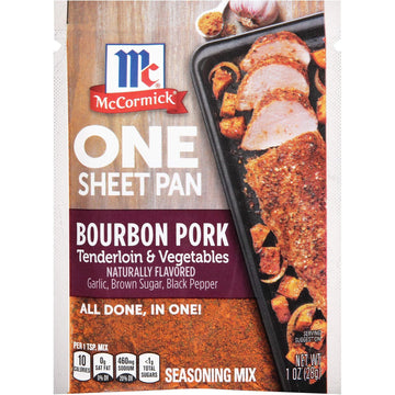 Mccormick One Sheet Pan Bourbon Pork Tenderloin & Vegetables Seasoning Mix, 1 Oz (Pack Of 12)