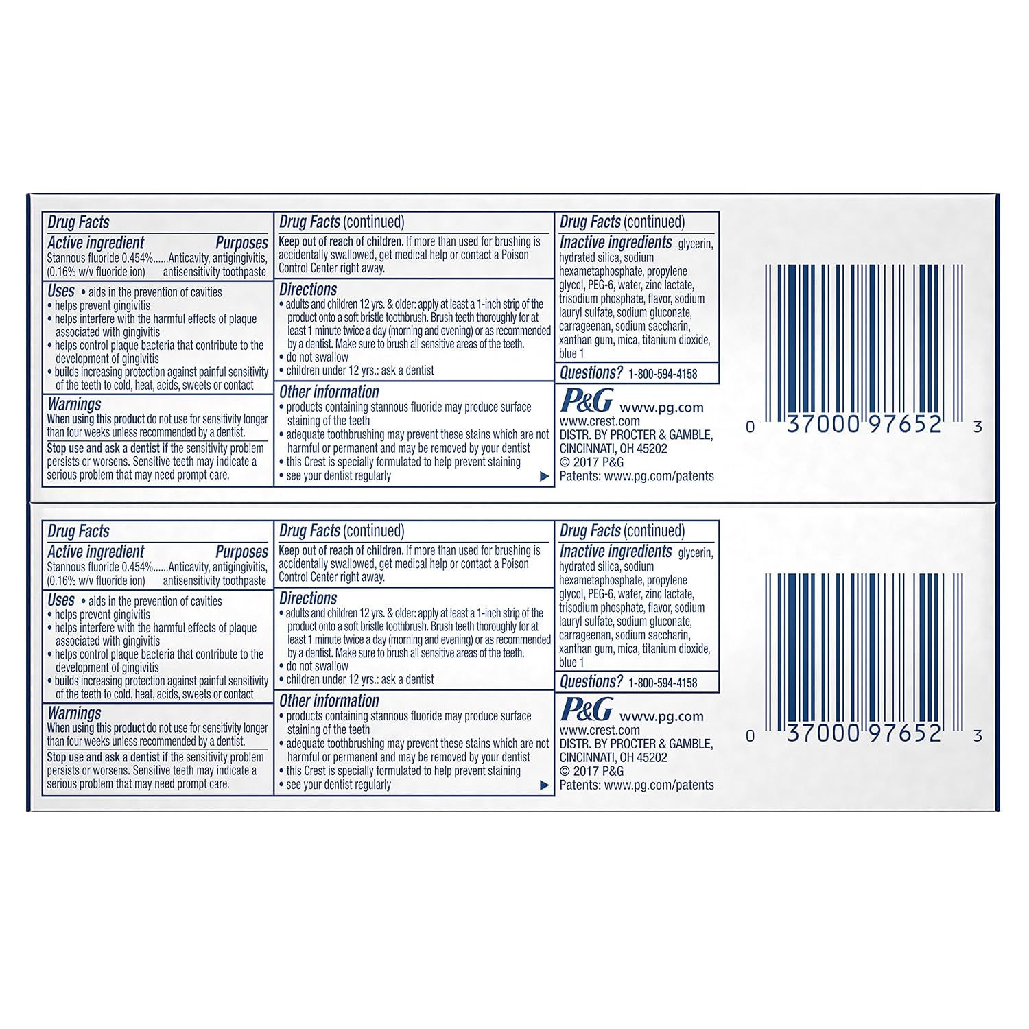 Crest Pro-Health Advanced Whitening Power Toothpaste, Twin Pack