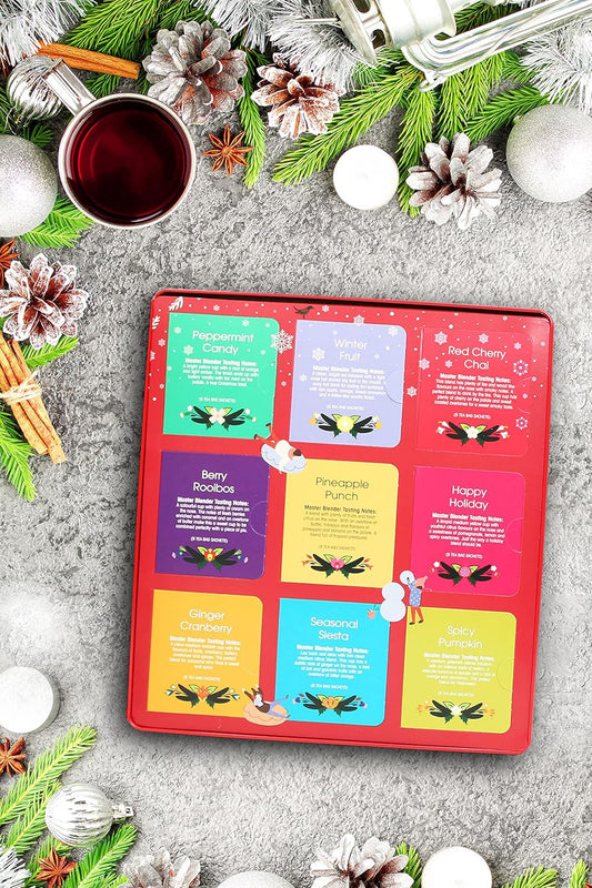 English Tea Shop Premium Holiday Collection Red Gift Tin | 72 Tea Bag Sachets | 108G