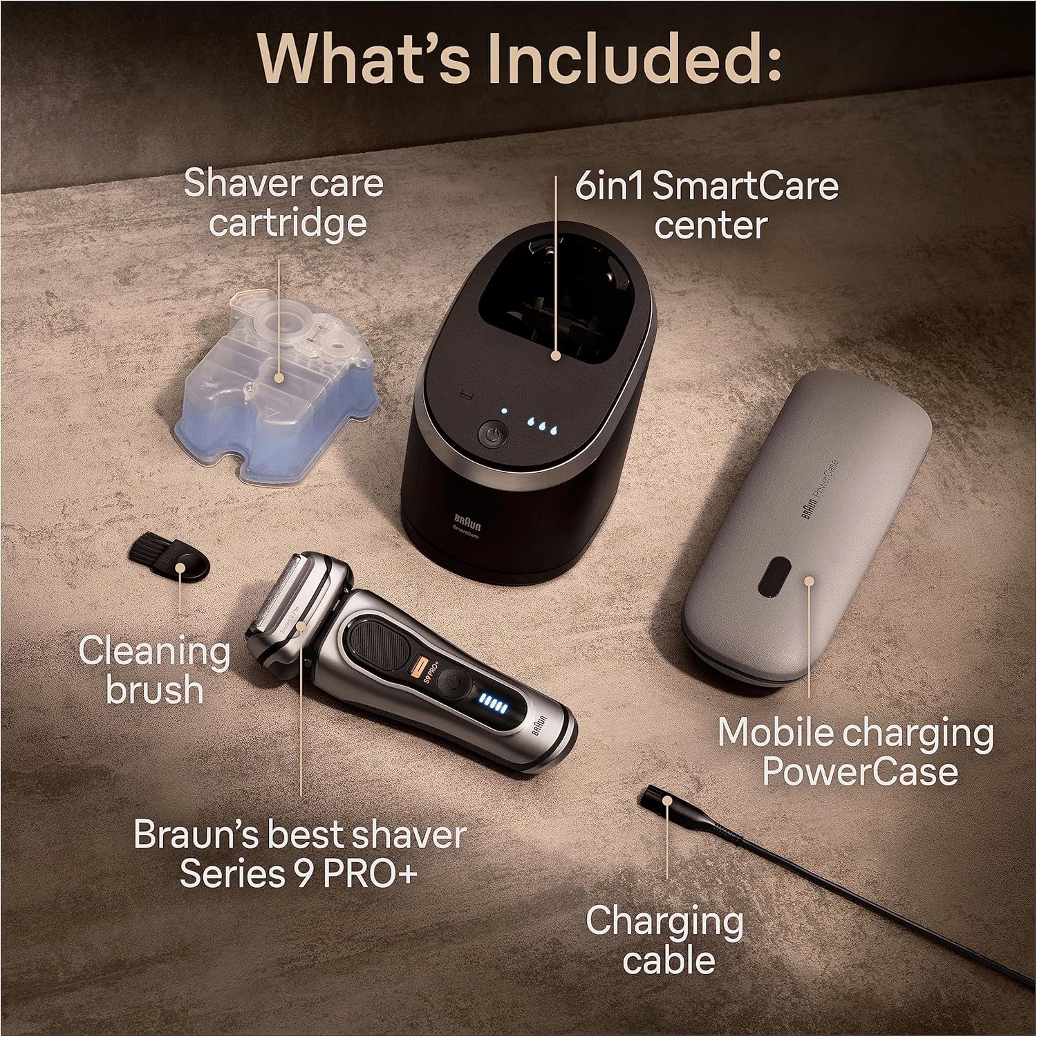 Braun Series 9 PRO+ Electric Shaver for Men, 5 Shave Elements & Precision Hair Trimmer, SmartCare Center, PowerCase, Wet & Dry Electric Razor, 9477cc, Silver : Amazon.co.uk: Health & Personal Care