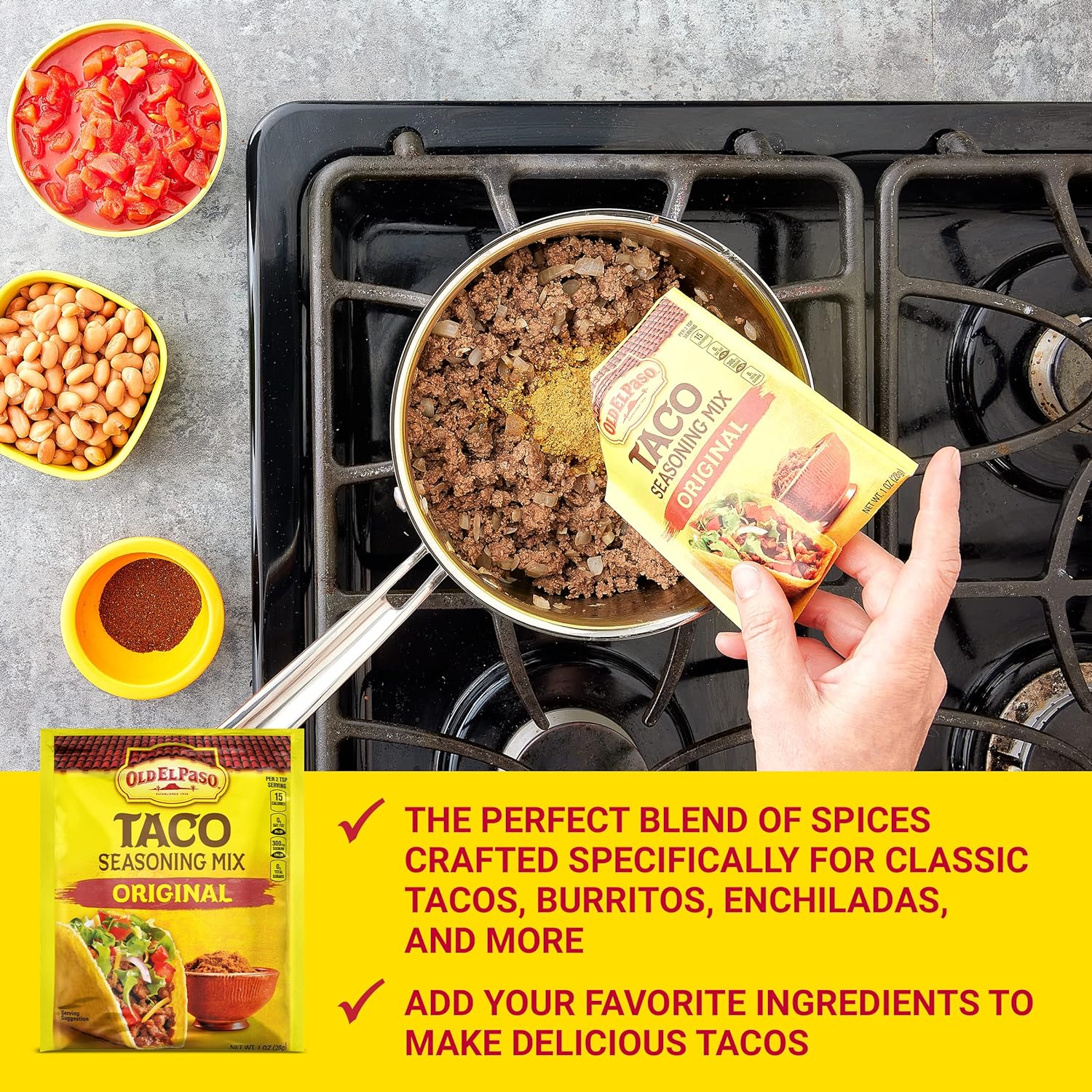 Old El Paso Taco Seasoning Mix, Original Flavor, 1 oz