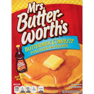 Mrs Butterworth's Buttermilk Complete Pancake & Waffle Mix 32 oz (Pack of 12)