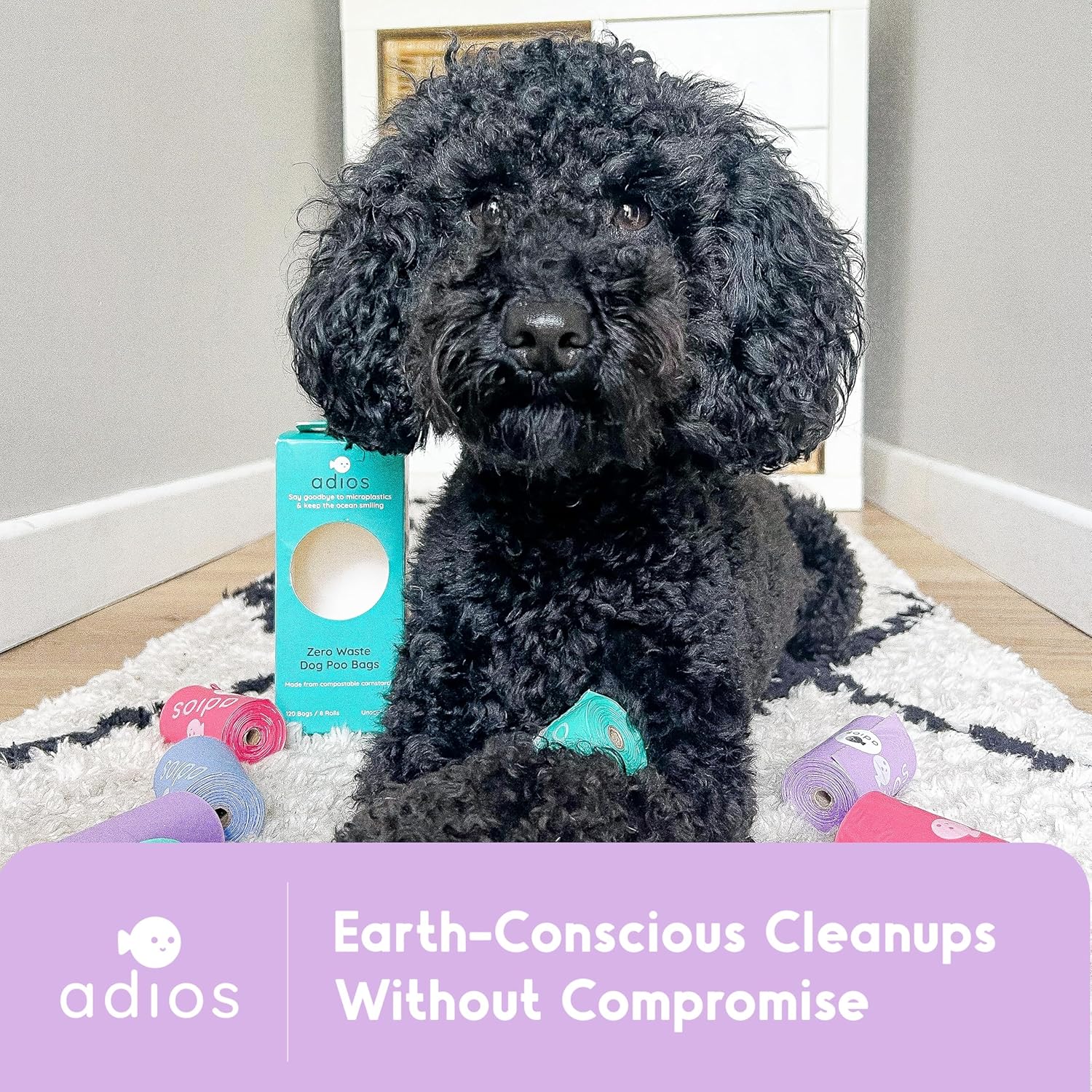 Adios Plastic - Compostable Dog Poo Bags, 360 Count (24 Rolls) - Leak-Resistant, Extra Thick, Odour Proof Dog Waste Bags – Made from Highest Rated EN13432 Certified Cornstarch - Slate Grey : Amazon.co.uk: Pet Supplies