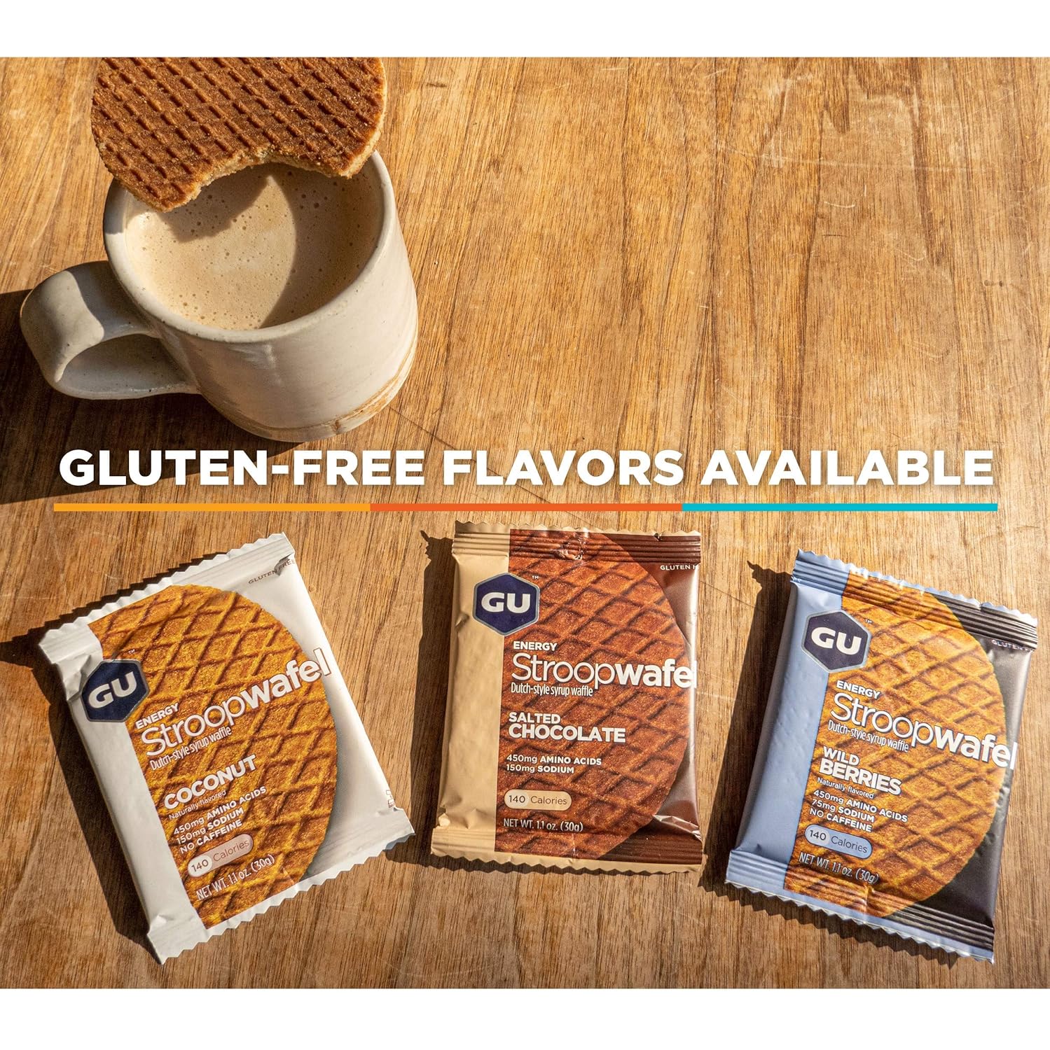 Gu Energy Stroopwafel Salty'S Caramel Sports Nutrition Waffle, Caffeine-Free, And Kosher Dairy, On-The-Go Energy For Any Workout, 16 Count : Everything Else