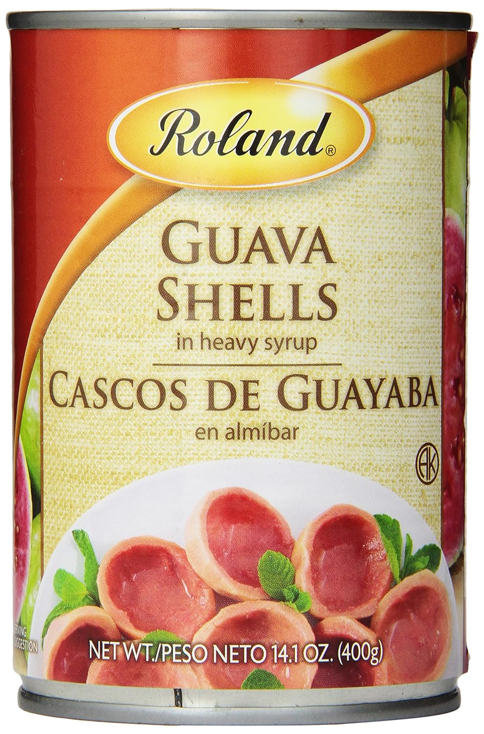 Roland Foods Guava Shells in Heavy Syrup, 14.1 Ounce