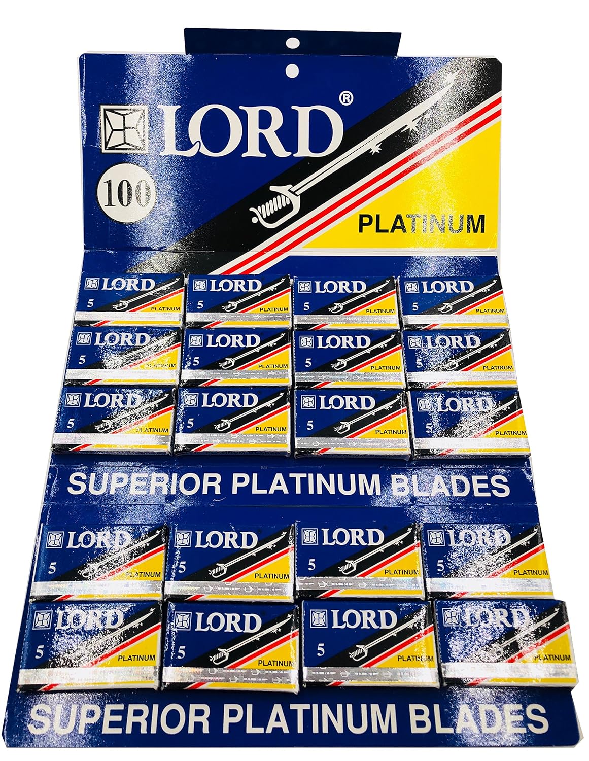 Lord Superior Platinum Razor Blades, 100 Blades