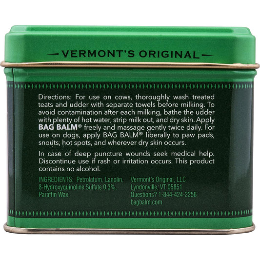 Bag Balm Vermont'S Original For Dry Chapped Skin Conditions 8 Ounce Tin
