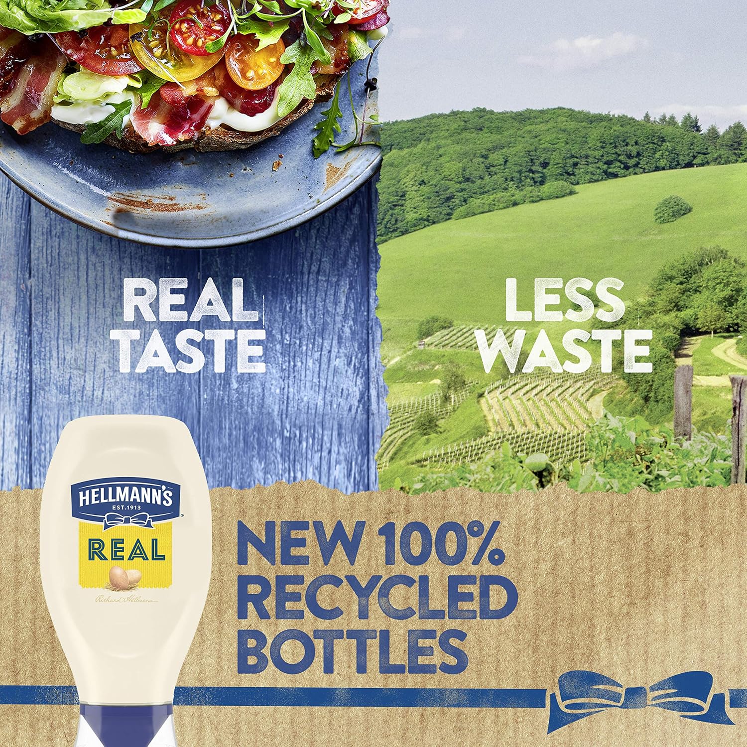 Hellmann'S Real Mayonnaise Real Mayo Squeeze Bottle For A Rich Creamy Condiment Gluten Free, Made With Cage-Free Eggs 20 Oz
