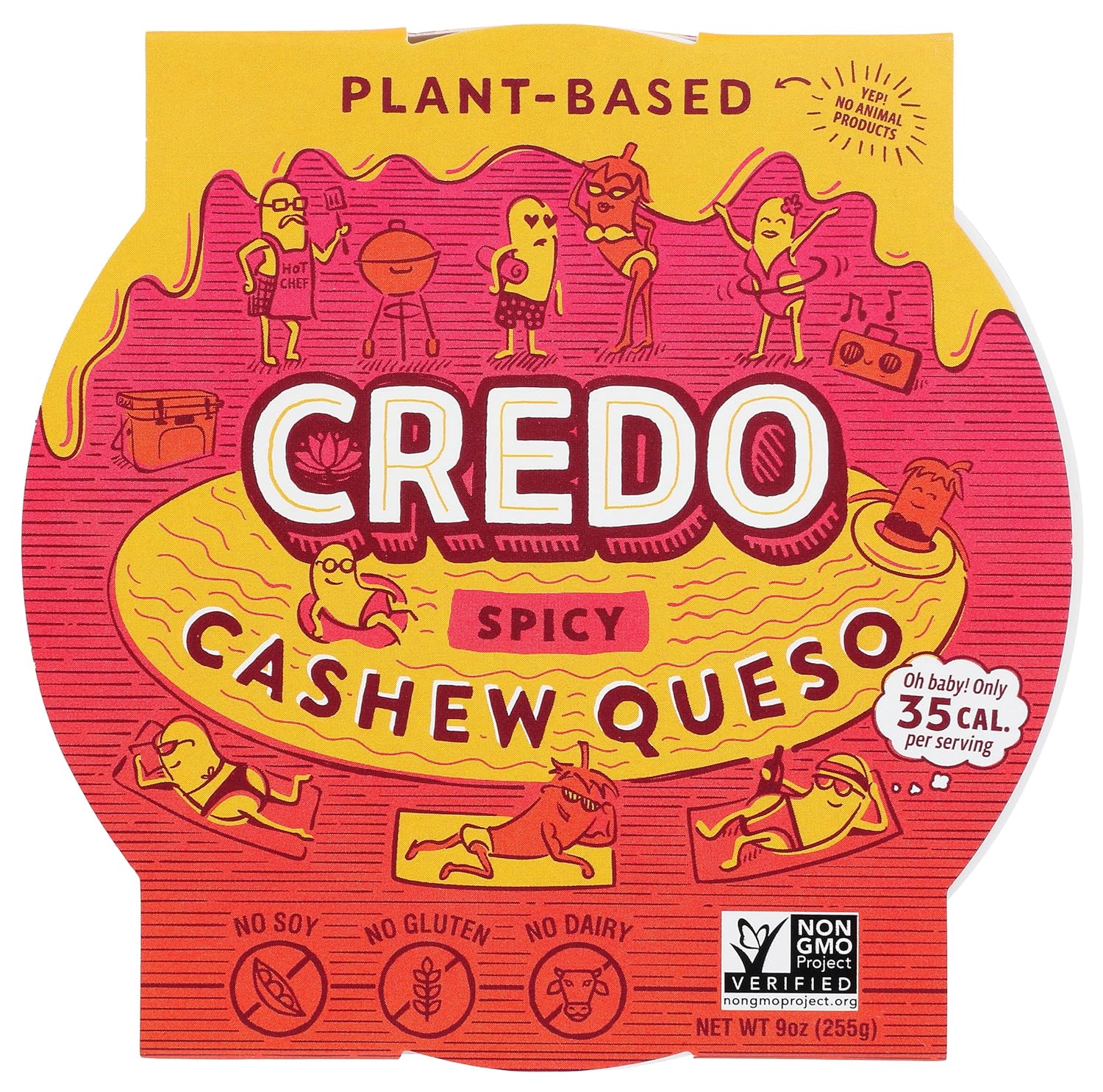 Credo Foods Original Spicy Cashew Queso, 9 Oz