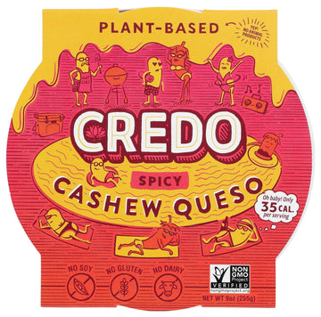 Credo Foods Original Spicy Cashew Queso, 9 Oz