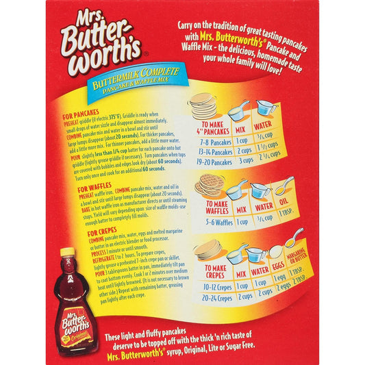 Mrs Butterworth's Buttermilk Complete Pancake & Waffle Mix 32 oz (Pack of 12)