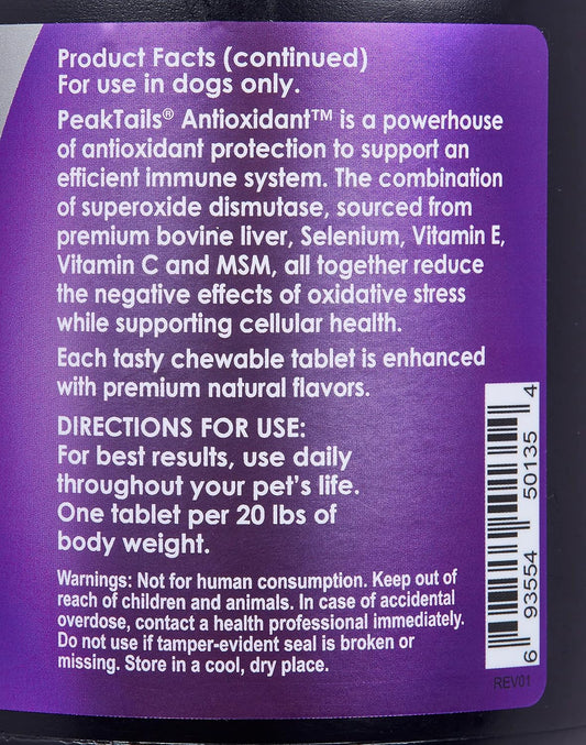 Daily Defense Antioxidant Supplement For Dogs – 1,000 Tablets With Superoxide Dismutase, Msm, Selenium, Vitamin C & E – Supports Immune Function & Cellular Protection