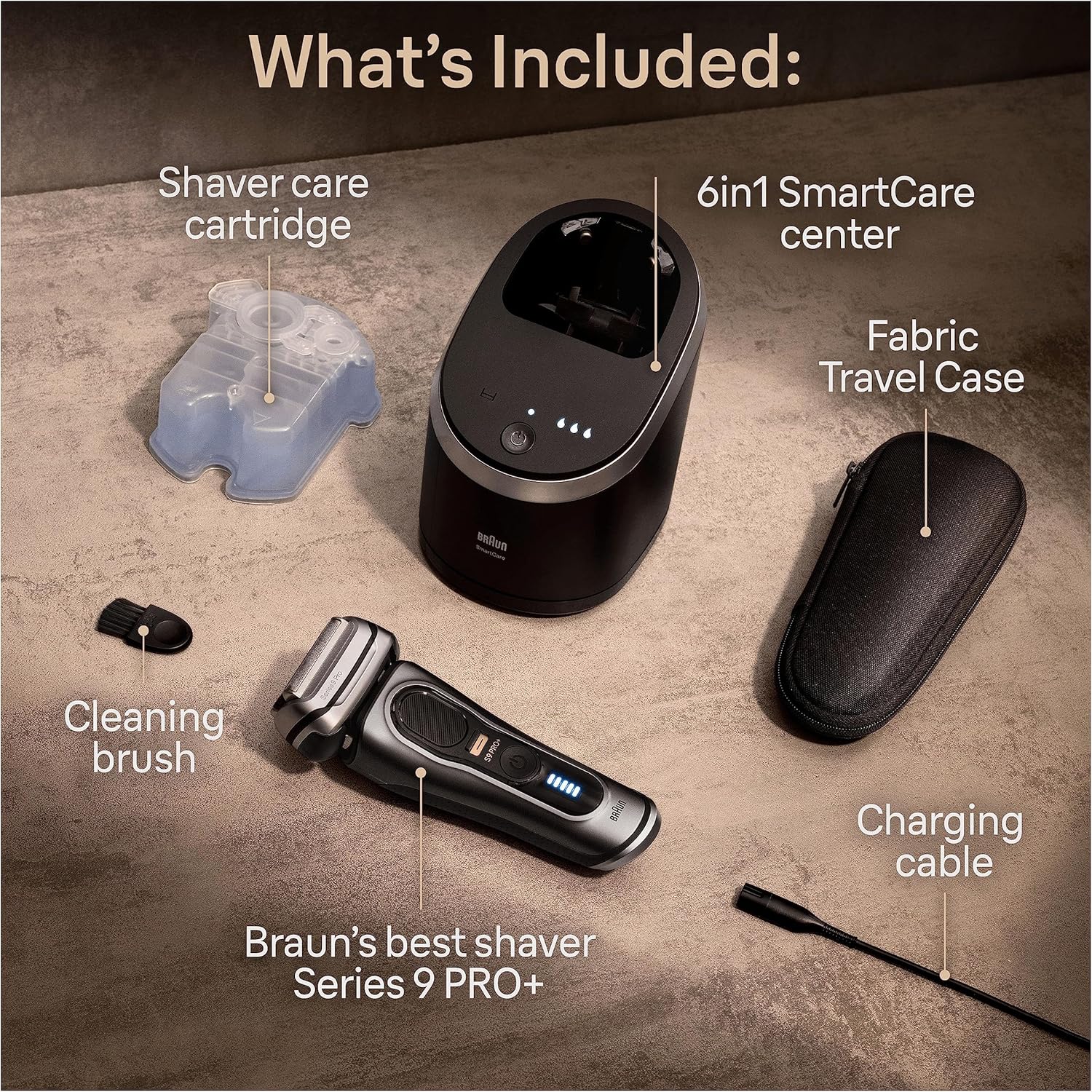 Braun Series 9 PRO+ Electric Shaver, 5+1 Ultra Thin Precision Blades, Pro SensoAdapt, Up to 60 min, 6in1 SmartCare Center, Wet & Dry Razor for Men, 9665CCE, Graphite : Amazon.co.uk: Health & Personal Care
