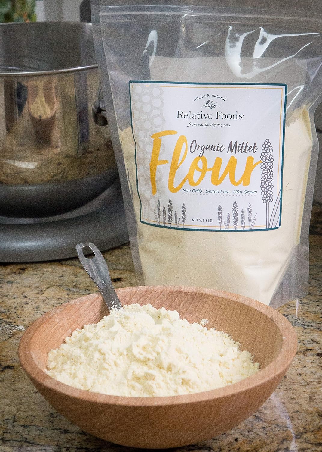 Millet Flour 3 pounds USDA Organic, certified gluten free, sourced 100% from the USA dry milled with no additives : Grocery & Gourmet Food