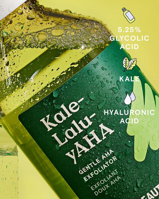 Kravebeauty Kale-Lalu-Yaha, Gentle 5.25% Aha Exfoliator, Contains Glycolic Acid & Hyaluronic Acid, Unclogs Pores And Hydrates Skin, Vegan & Cruelty Free, 6.76 Fl Oz