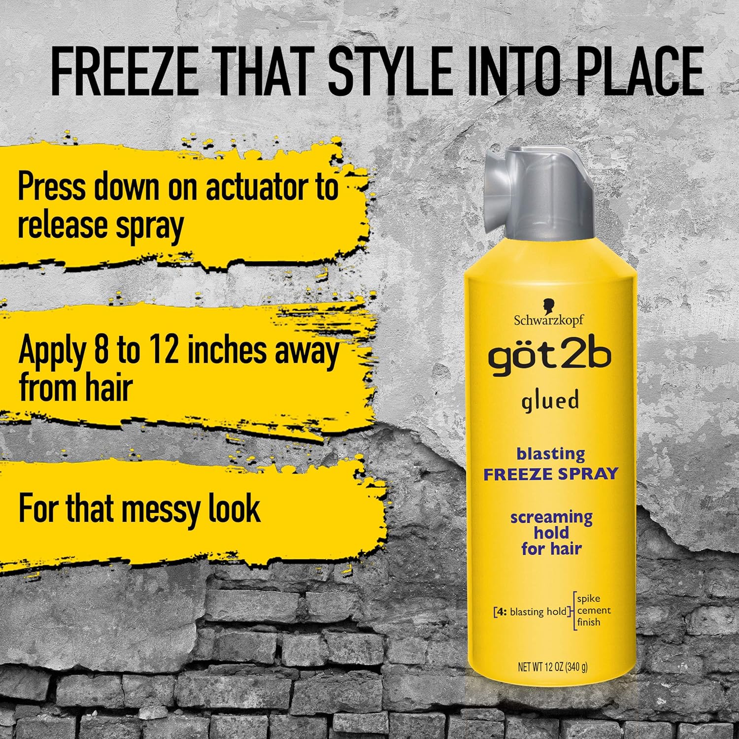 Got2b Glued Blasting Freeze Hairspray Aero, 12 Ounce (Pack of 6) : Beauty & Personal Care