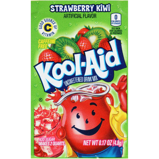 Kool-Aid Unsweetened Caffeine Free Strawberry Kiwi Zero Calories Powdered Drink Mix 192 Count Pitcher Packets