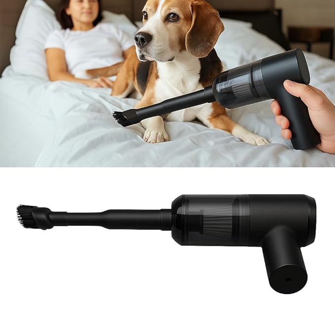 2-in-1 Handheld Wirless Pet & Car Vacuum Cleaner – Wireless Portable Vacuum with Strong Suction & Blower for Pet Hair, Car & Home Cleaning