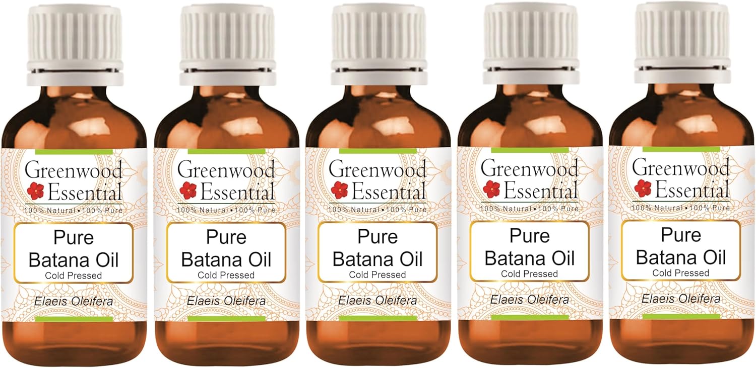 Greenwood Essential Pure Batana Oil (Elaeis Oleifera) Cold Pressed 10Ml (0.33 Oz)
