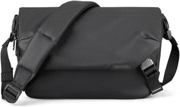 INFINIBYTE Men’s Genuine Leather Crossbody Bag – Anti‑Skimming, Water‑Repellent 2‑Way Shoulder & Waist Pouch (Ultra‑Thin, Vertical/Horizontal Clutch)